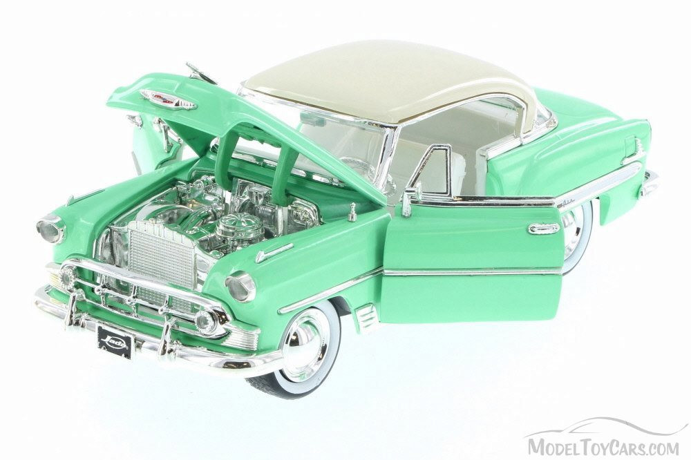 1953 Chevy Bel Air Hard Top w/ Baby Moon, Pastel Green - Jada 98884-MJ - 1/24 Scale Diecast Model Toy Car
