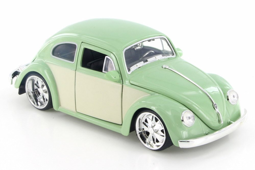 1959 Volkswagen Beetle Hard Top, Light Green - Jada 99049 - 1/24 Scale Diecast Model Toy Car