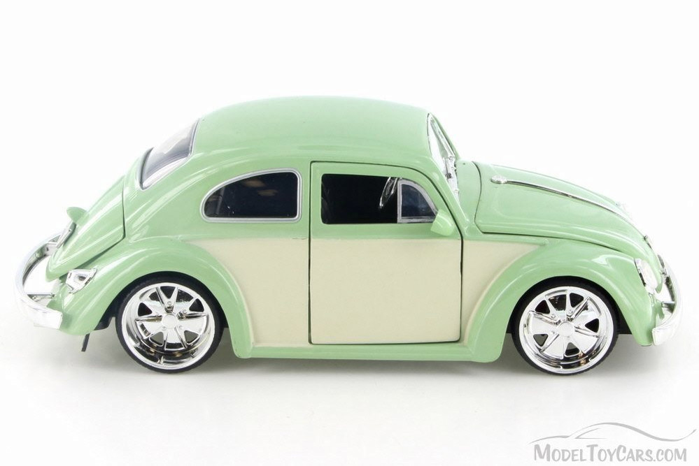 1959 Volkswagen Beetle Hard Top, Light Green - Jada 99049 - 1/24 Scale Diecast Model Toy Car