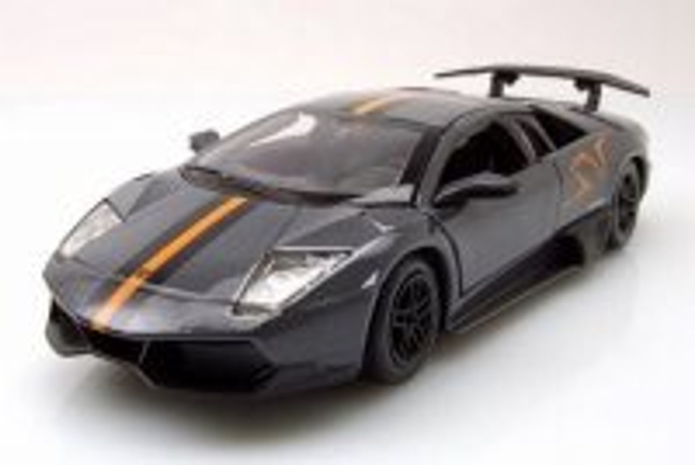 2009 Lamborghini Murcielago, Gray - Bburago 22120GY - 1/24 Scale Diecast Model Toy Car