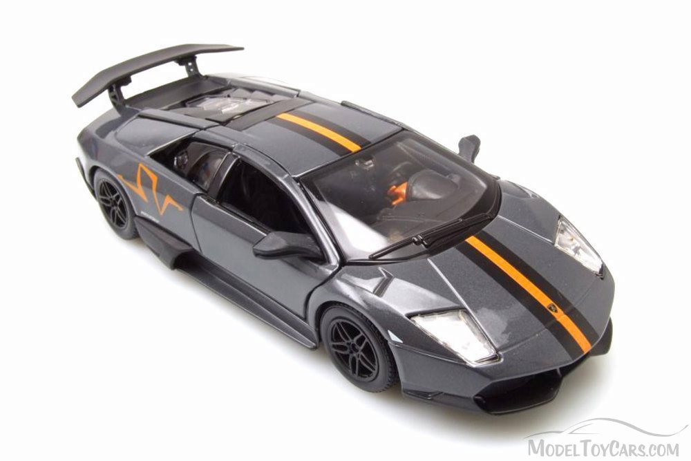 2009 Lamborghini Murcielago, Gray - Bburago 22120GY - 1/24 Scale Diecast Model Toy Car