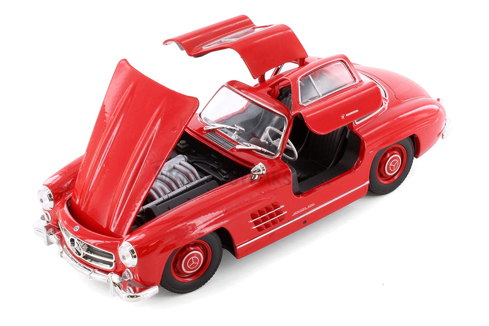 Mercedes-Benz 300SL, Red - Welly 24064/4D - 1/24 Scale Diecast