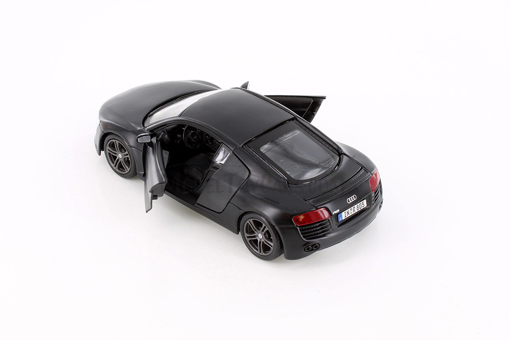 Audi R8, Matte Black - Showcasts 34281 - 1/24 Scale Diecast Model Toy Car