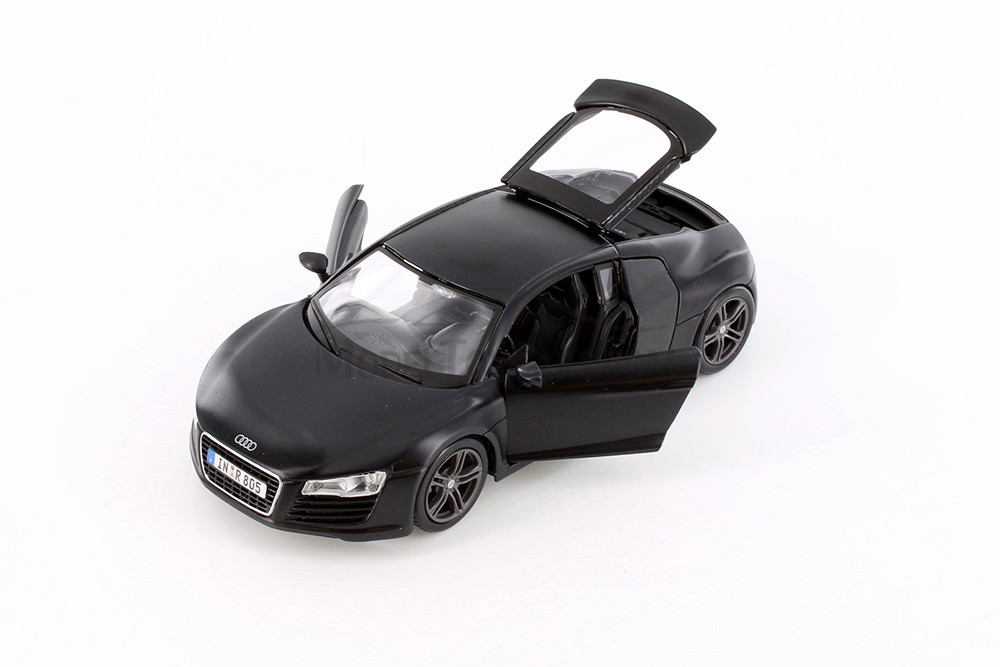 Audi R8, Matte Black - Showcasts 34281 - 1/24 Scale Diecast Model Toy Car
