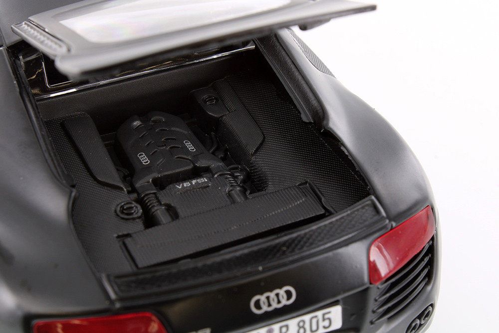 Audi R8, Matte Black - Showcasts 34281 - 1/24 Scale Diecast Model