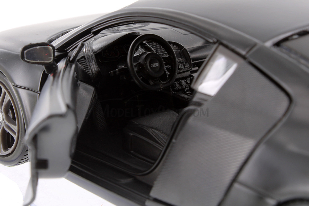 Audi R8, Matte Black - Showcasts 34281 - 1/24 Scale Diecast Model