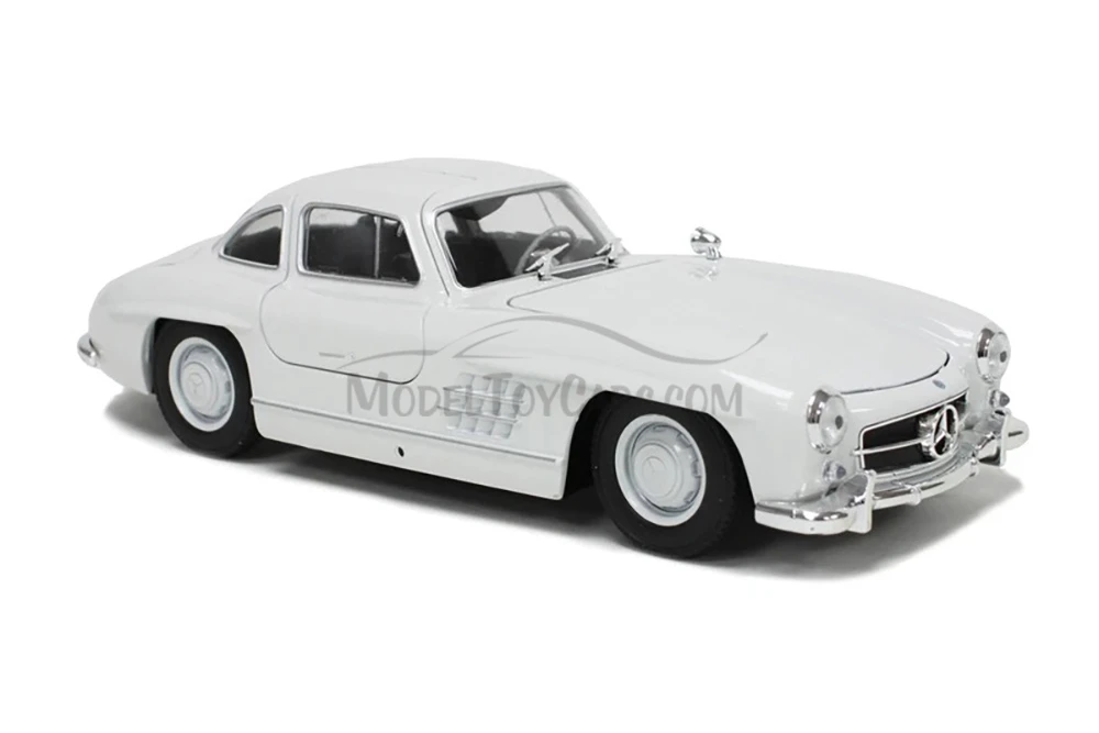 Mercedes-Benz 300SL, White - Welly 24064/4D - 1/24 Scale Diecast Model Toy Car