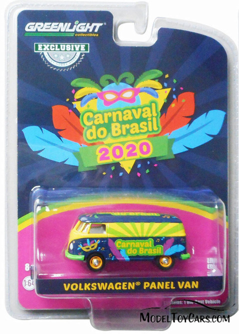 Volkswagen Type 2 Panel Van, Carnaval do Brasil 2020 - Greenlight 30127/48 - 1/64 scale Diecast Car