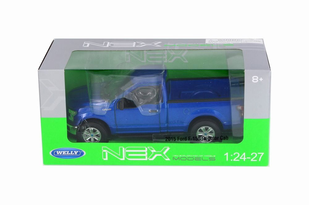 2015 Ford F-150 Regular Cab Pick Up, Blue - Welly 24063WBU - 1/24