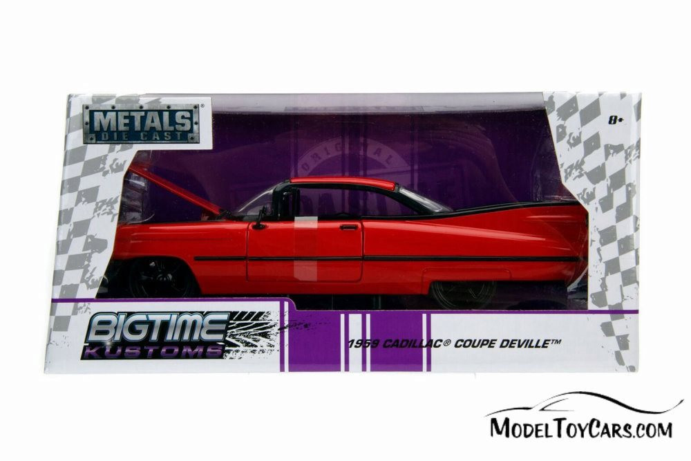 1959 Cadillac Coupe Deville Hard Top, Red - Jada 99989WA1 - 1/24