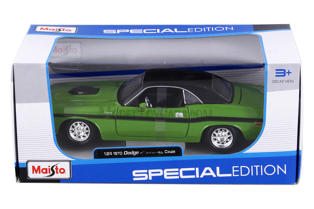 1970 Dodge Challenger R/T Coupe Hard Top, Green - Maisto 31263GN