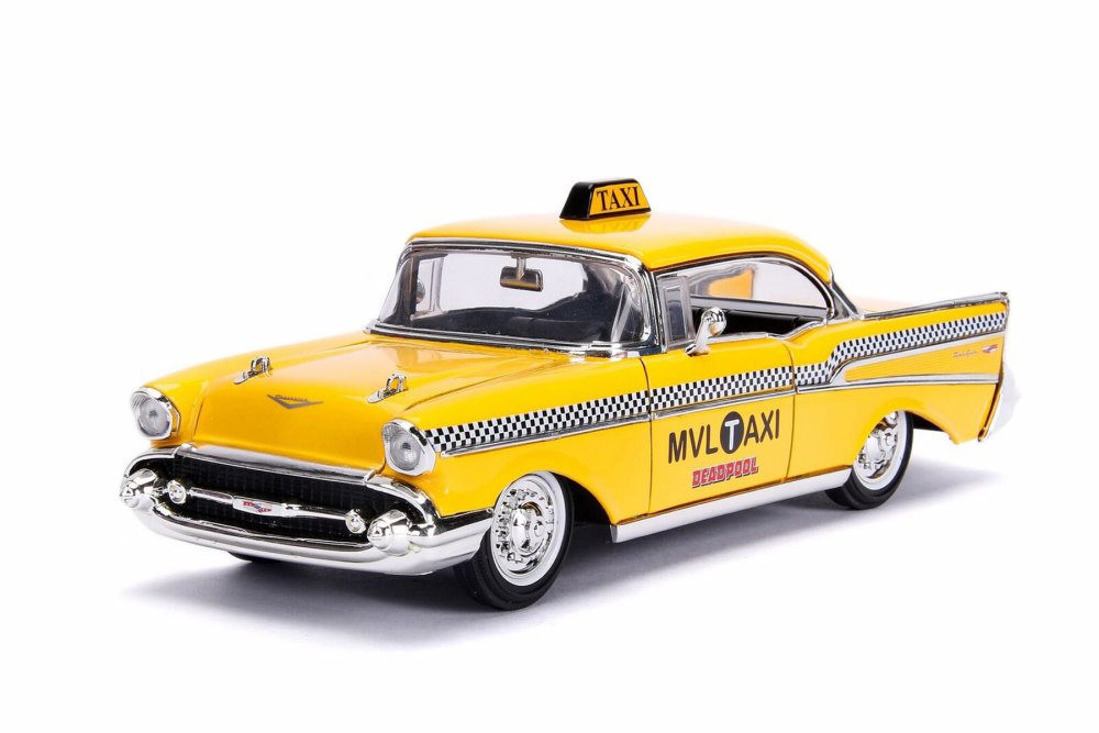 1957 Chevy Bel Air Taxi, Deadpool - Jada 30839 - 1/24 scale