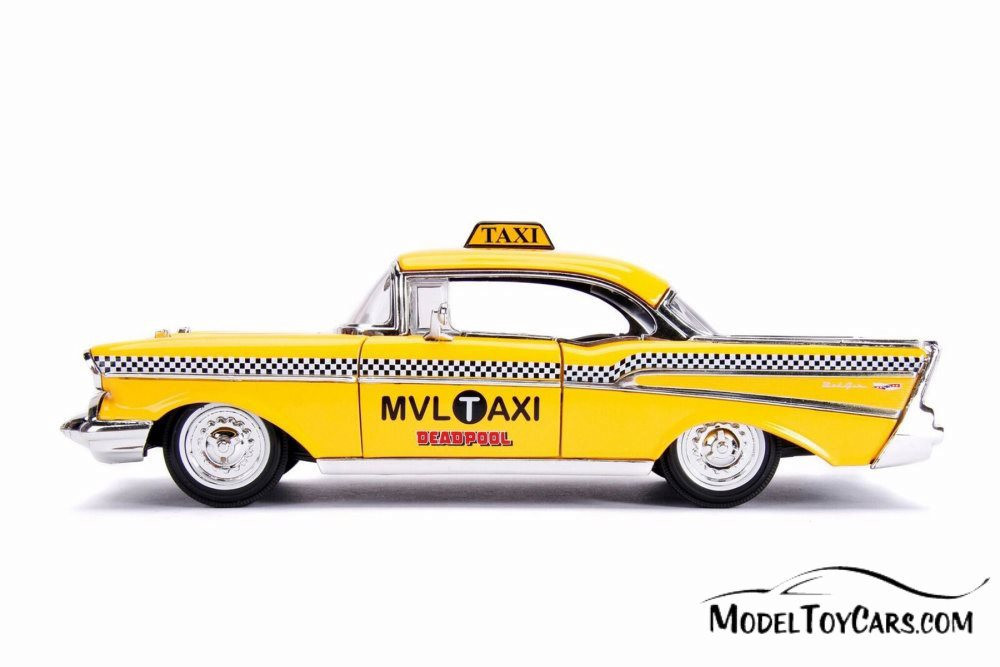 1957 Chevy Bel Air Taxi, Deadpool - Jada 30839 - 1/24 scale