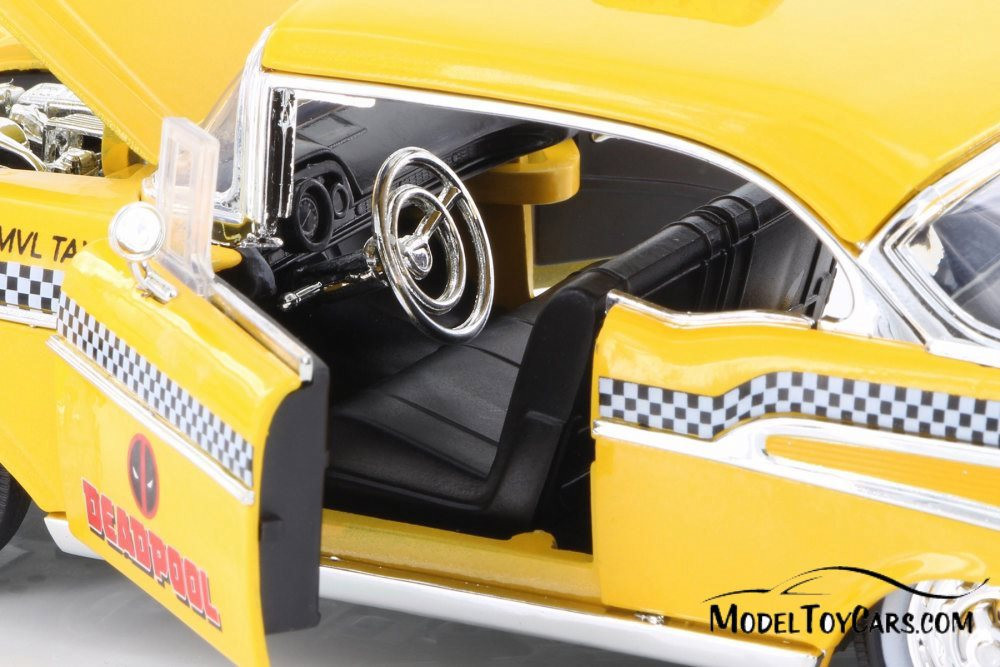 1957 Chevy Bel Air Taxi, Deadpool - Jada 30839 - 1/24 scale