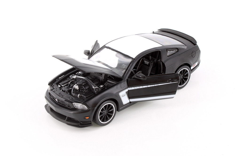 2012 Ford Mustang Boss 302 Hard Topwith white - Showcasts 34269 - 1/24 scale Diecast Model Toy Car (1 car, no box)