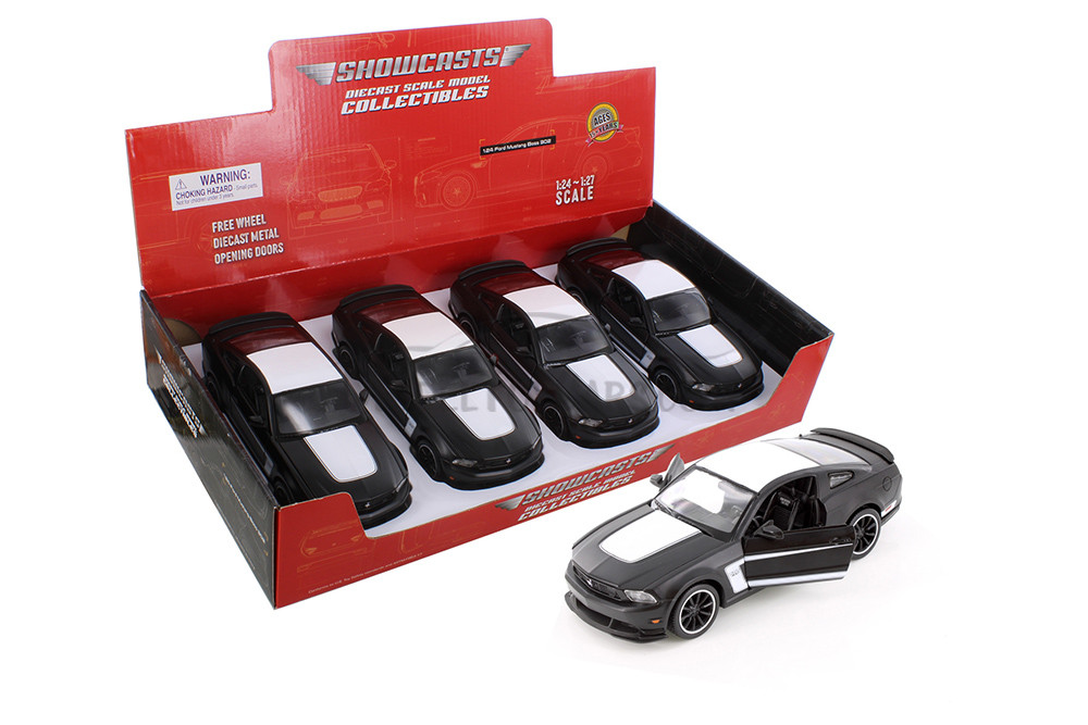 2012 Ford Mustang Boss 302 Hard Topwith white - Showcasts 34269 - 1/24 scale Diecast Model Toy Car (1 car, no box)