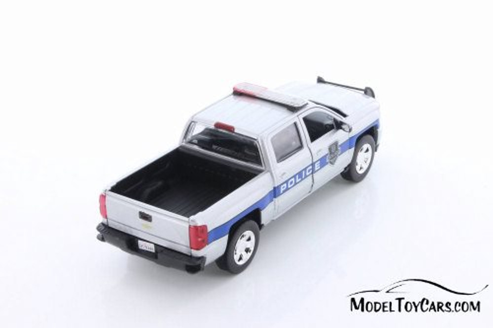 2017 Chevy Silverado, Silver - Motormax 76966 - 1/24 Scale Diecast Model Toy Car