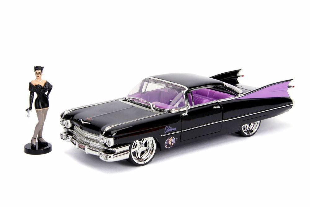 1959 Cadillac Coupe Deville with Catwoman Figurine, 30458 - 1/24 scale  Diecast Model Toy Car