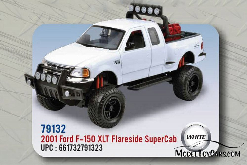 2001 Ford F-150 XLT Flareside Supercab, White - Motormax 79132WT