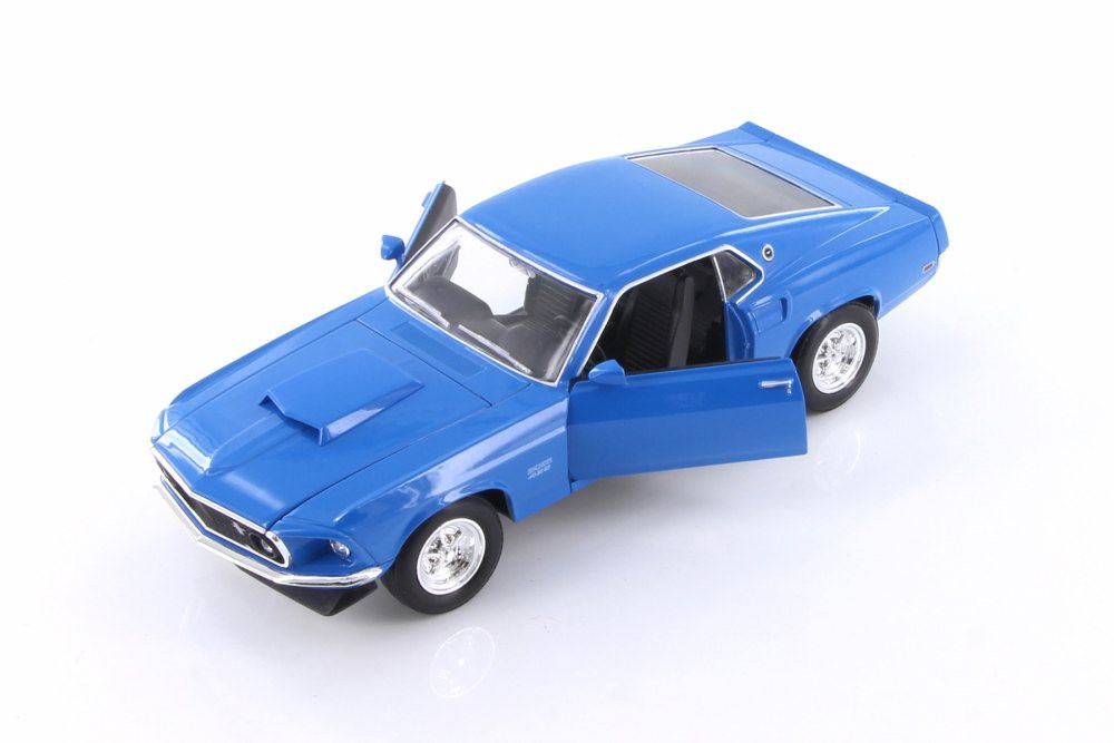 1969 Ford Mustang Boss 429 Hardtop, Blue - Welly 24067/4D
