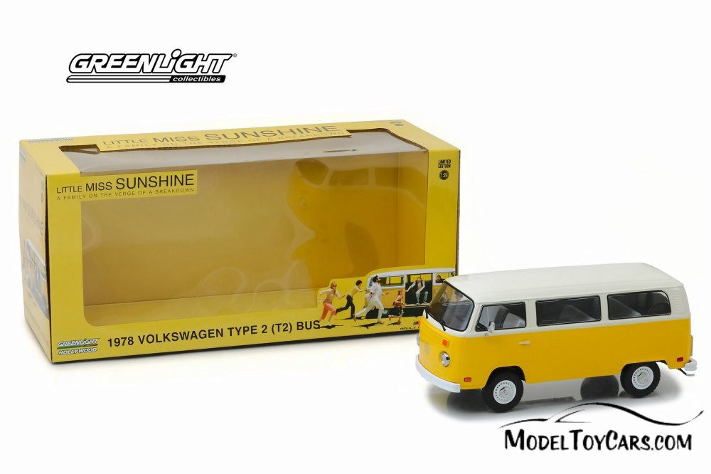 1978 Volkswagen Type 2 (T2) Bus, Little Miss Sunshine - Greenlight 84081 - 1/24 scale Diecast Model Toy Car