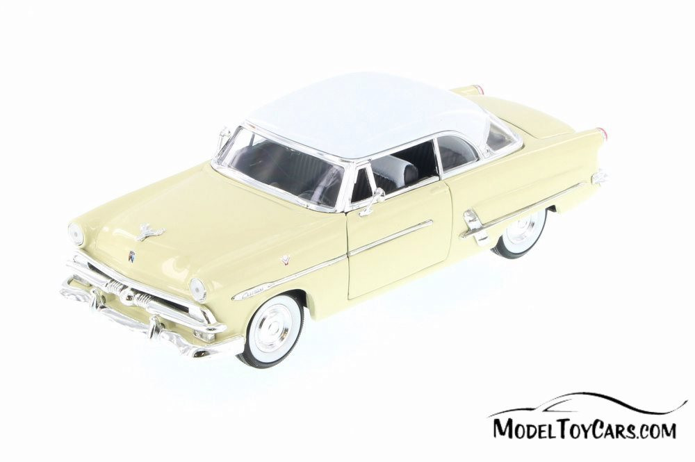 1953 Ford Crestline Victoria Hard Top, Cream - Welly 22093WCM - 1/24 scale Diecast Model Toy Car