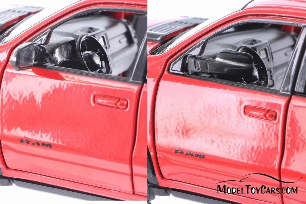 2019 Dodge Ram 1500 Crew Cab Rebel Pickup Truck, Red - Showcasts 79358R - 1/24 scale Diecast Car