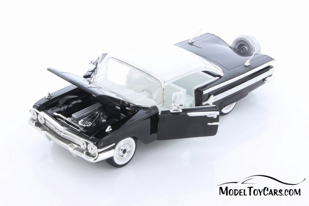 1960 Chevy Impala Hard Top, Black - Jada 98903-MJ - 1/24 scale Diecast Model Toy Car