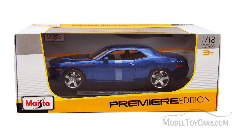 Dodge Challenger Concept, Blue - Maisto Premiere 36138 - 1/18 Scale Diecast Model Toy Car