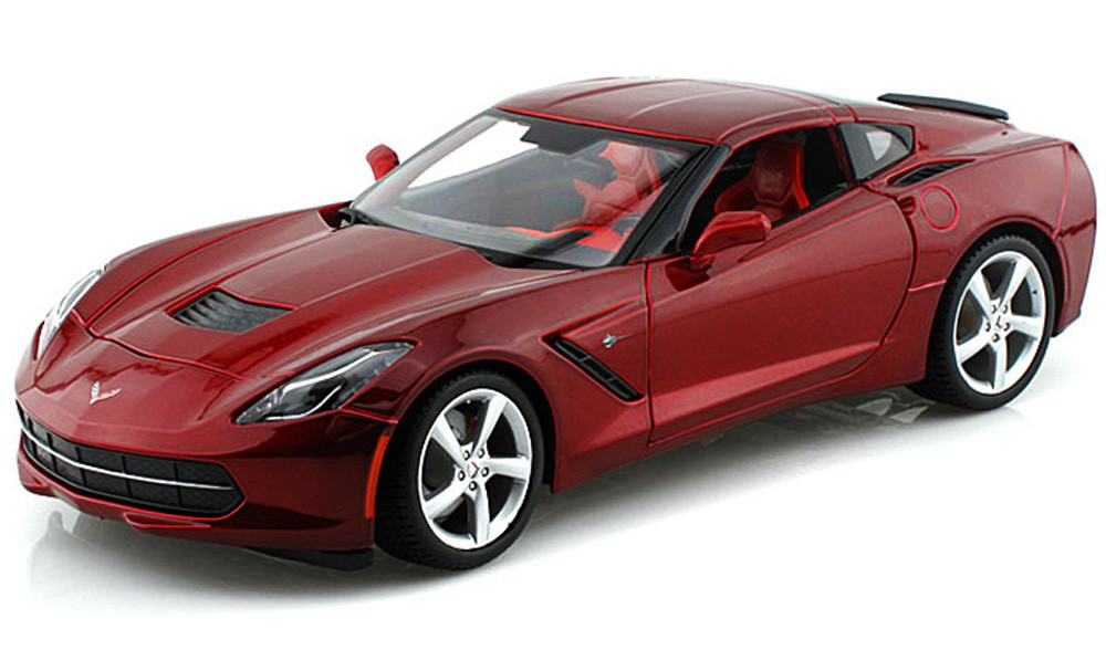 2014 Chevy Corvette Stingray, Red - Maisto 31182 - 1/18 Scale Diecast Model Toy Car