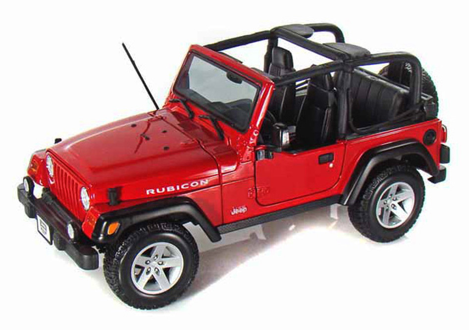 Jeep Wrangler Rubicon, Red - Maisto 31663 - 1/18 Scale Diecast Model Toy Car