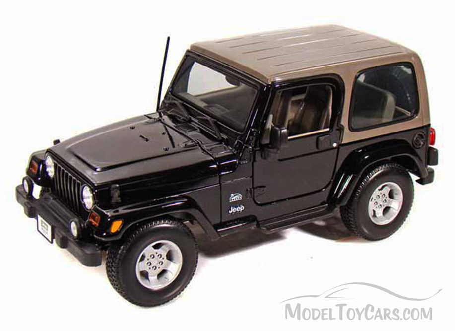 Jeep Wrangler Sahara, Black - Maisto 31662 - 1/18 Scale