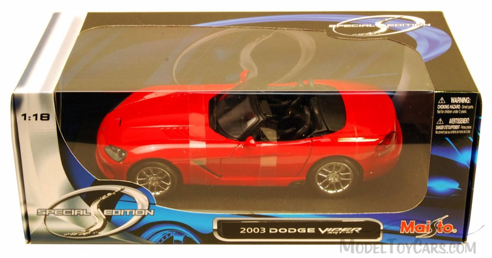 Dodge Viper SRT10 Convertible, Red - Maisto 31632 - 1/18 Scale