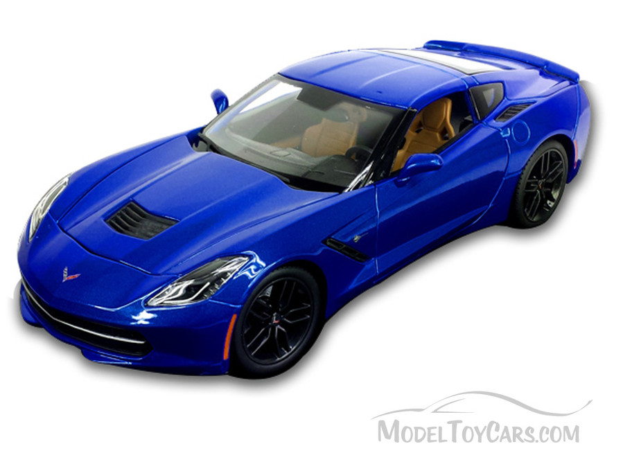 Chevy Corvette Stingray, Blue - Maisto 31677 - 1/18 Scale Diecast Model Toy Car