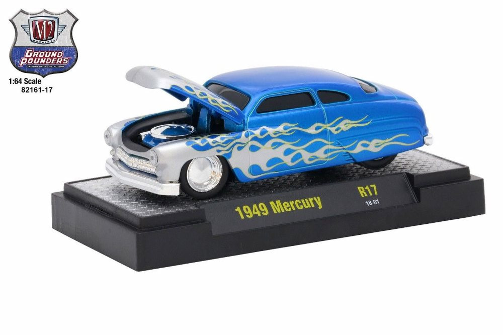 1949 Mercury Coupe, Blue w/ Flame - Castline M2 82161/17 - 1/64