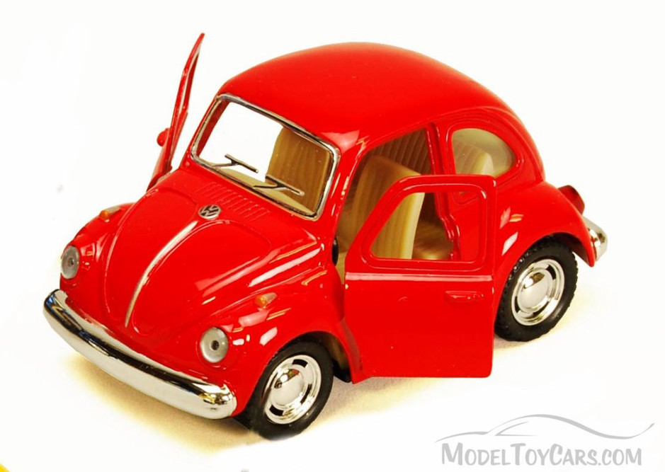 1967 Volkswagen Classic Beetle, Red - Kinsmart 4026D - 3.75Diecast Model Toy Car (Brand New, but NOT IN BOX)