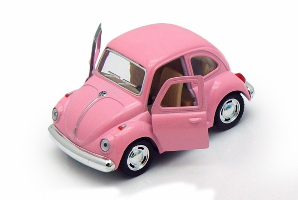 1967 Volkswagen Classic Beetle, Pink - Kinsmart 4026DY - 3.75
