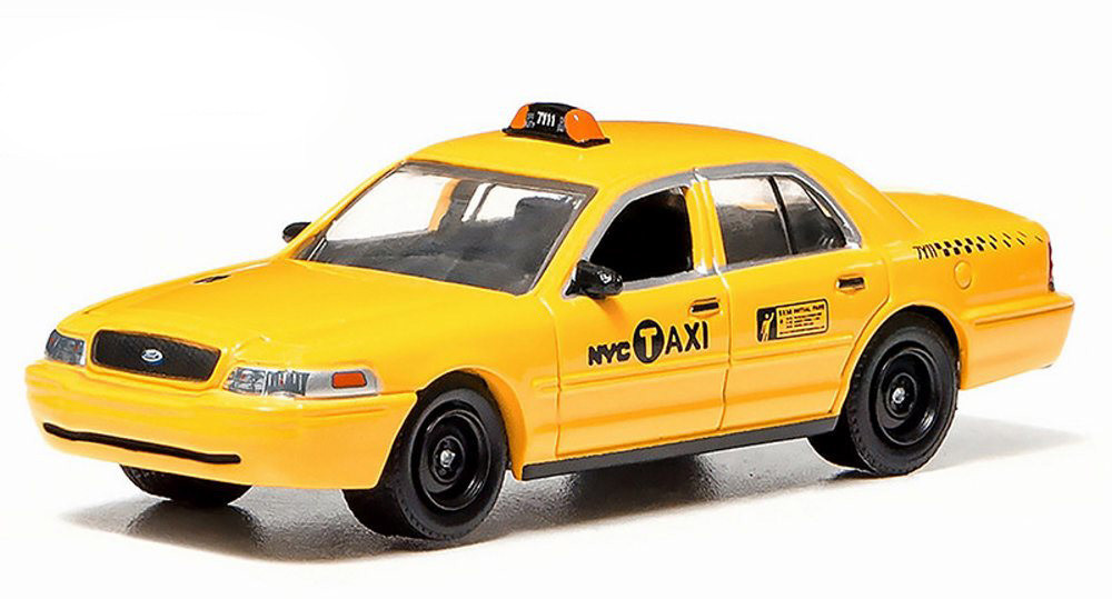 2011 Ford Crown Victoria NYC Taxi Cab, Yellow - Greenlight 29773 - 1/64 Scale Diecast Model Toy Car