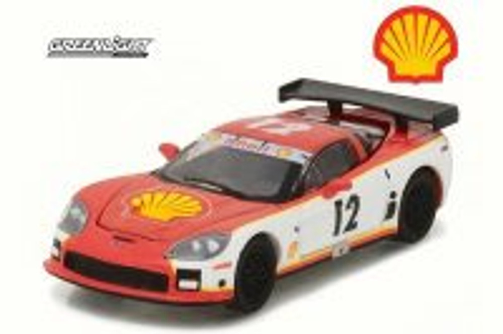 Shell Oil 2009 Chevy Corvette CR6, Orange w/White - Greenlight 29907 - 1/64 Scale Diecast Car