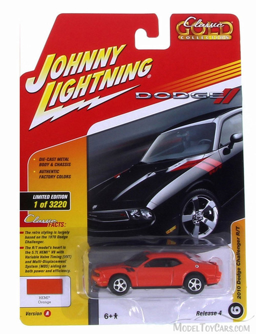 2010 Dodge Challenger R/T, HEMI Orange - Round 2 JLCG012/48A - 1/64 Scale Diecast Model Toy Car