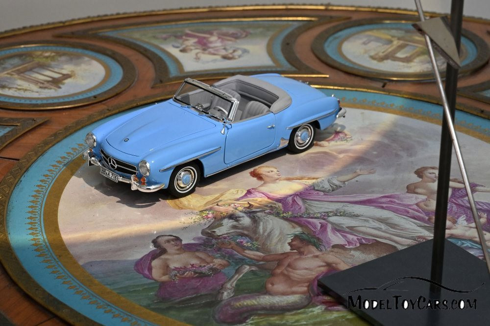1957 Mercedes-Benz 190 SL Convertible, Blue - Norev 183400 - 1/18
