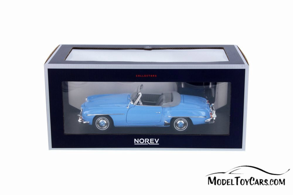 1957 Mercedes-Benz 190 SL Convertible, Blue - Norev 183400 - 1/18 scale Diecast Model Toy Car