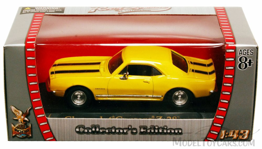 1967 Chevy Camaro Z28, Yellow w/ Stripes - Yatming 94216 - 1/43