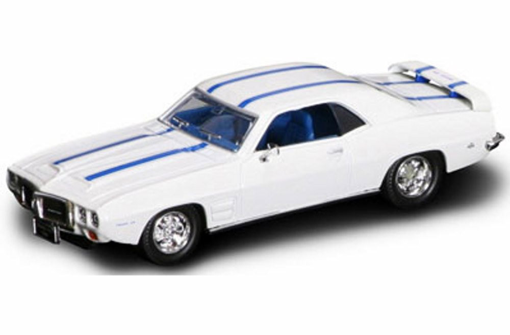 1969 Pontiac Firebird Trans Am, White w/ Stripes - Yatming 94238