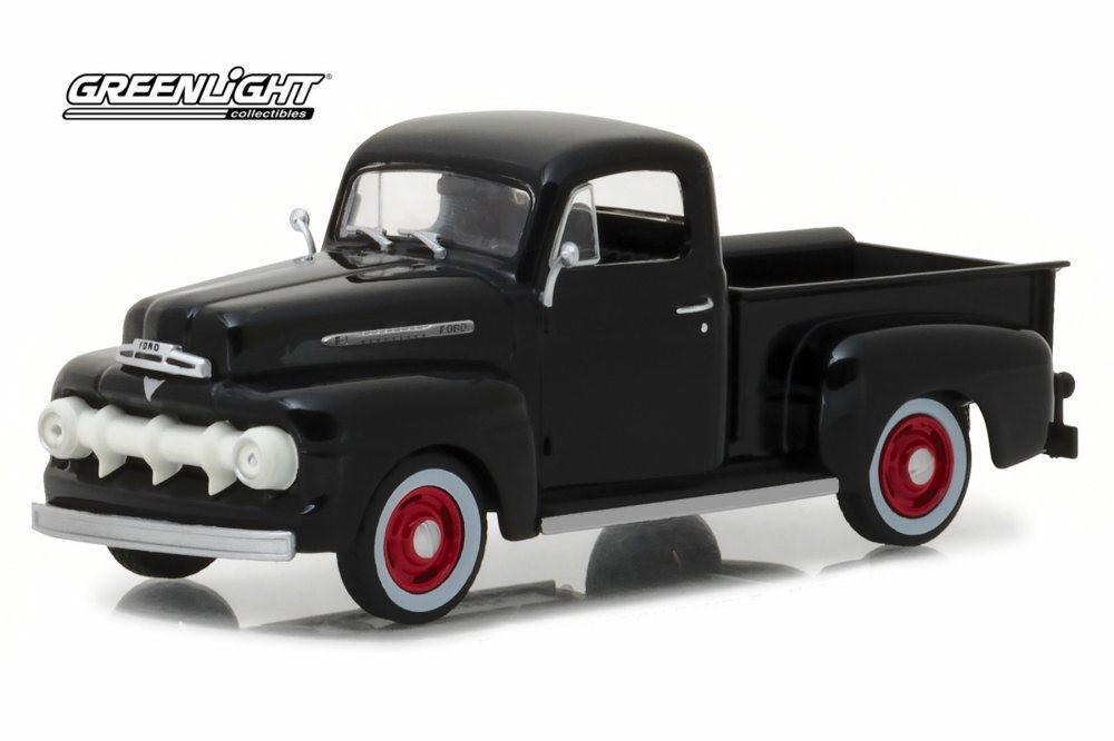 1951 Ford F-1 Pickup Truck, Raven Black - Greenlight 86315 - 1/43