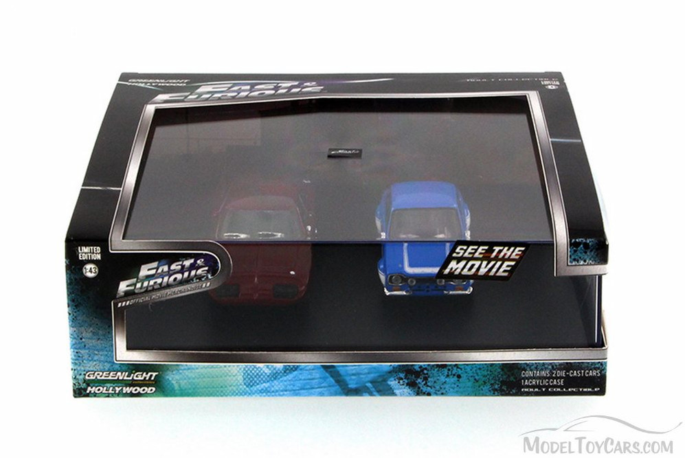 1969 Dodge Charger Daytona, 1974 Ford Escort RS 2000&-  86251 - 1/43 Scale Diecast Model Toy Cars