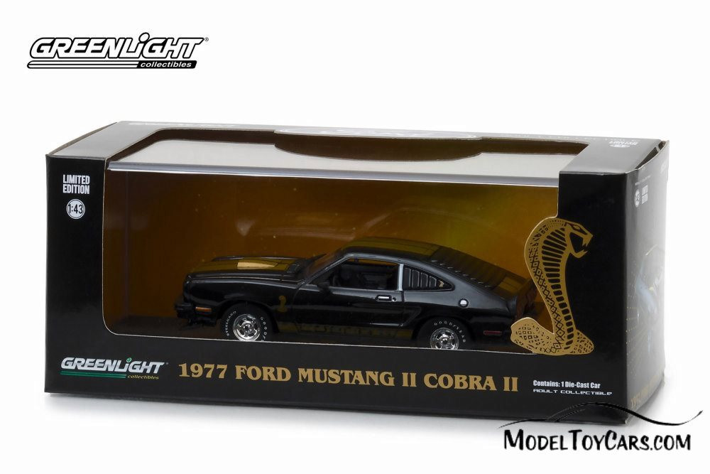 1977 Ford Mustang II Cobra II Hard Top, Black with Gold
