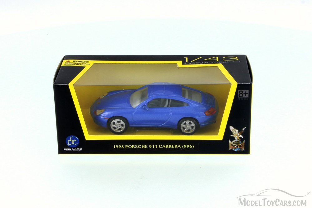 1998 Porsche 911 Carrera, Blue - Road Signature 94221 - 1/43 Scale Diecast Model Toy Car