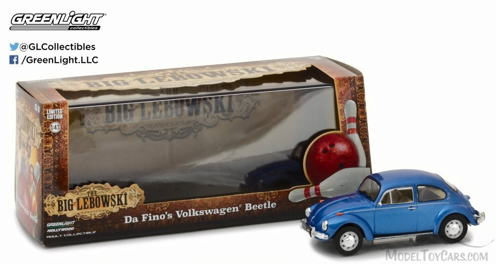 Da Fino's 1973 Volkswagen Beetle (The Big Lebowski), Blue - Greenlight 86496 - 1/43 Diecast Car