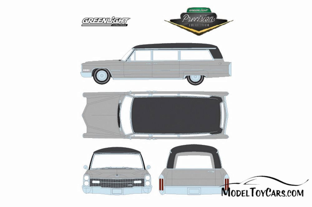 1966 Cadillac S&S Limousine Hardtop - Greenlight 18005 1/18 Scale